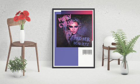 Miley Cyrus Poster, Custom Music Print, Music Poster, Custom Poster, Home Decor, Wall Hangings, Miley Canvas