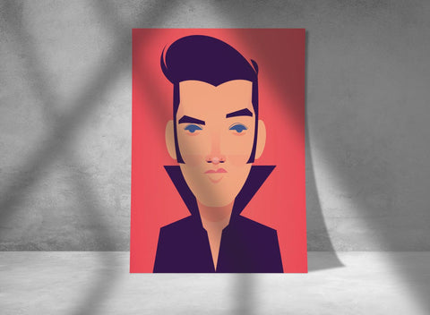 Elvis Presley Poster, Custom Music Print, Music Poster, Custom Poster, Home Decor, Wall Hangings, American Rock And Roll Star