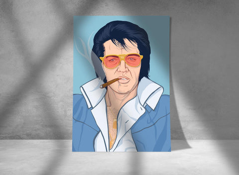 Elvis Presley Poster, Custom Music Print, Music Poster, Custom Poster, Home Decor, Wall Hangings, American Rock And Roll Star