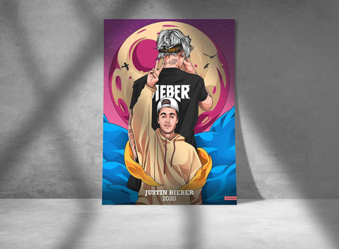 Justin Bieber 2020 Poster, Custom Music Print, Music Poster, Custom Poster, Home Decor, Wall Hangings, Pop Star, Singer Print