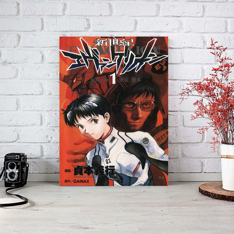 Evangelion Canvas, Neon Genesis Poster, Anime Art, Movie Poster, Wall Art, Gift Poster, Home Decor, Canvas Print, Gift for him, Gift for her