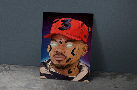 Chance The Rapper Poster, Custom Music Print, Music Poster, Custom Canvas, Home Decor, Wall Hangings, Chance Art