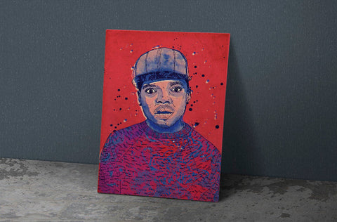 Chance The Rapper Poster, Custom Music Print, Music Poster, Custom Canvas, Home Decor, Wall Hangings, Chance Art
