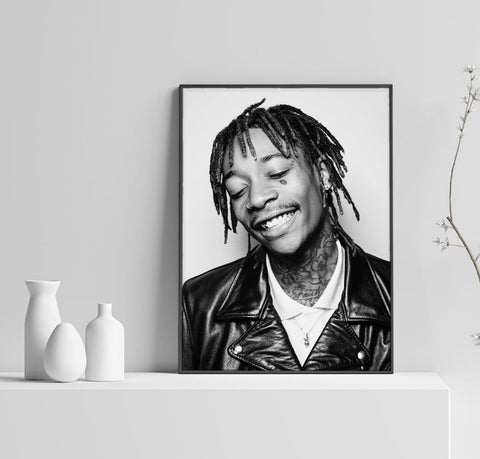 Wiz Khalifa Poster, Music Poster, Hip Hop Print, Rap Home Decor, Rapper Wall Art, Custom Poster, Canvas Poster, Rolled Canvas, Wall Decor