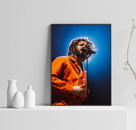J Cole Poster, Dreamville Art, Music Poster, Hip Hop Print, Rap Home Decor, Rapper Wall Art, Custom Poster, Canvas Poster, Rolled Canvas