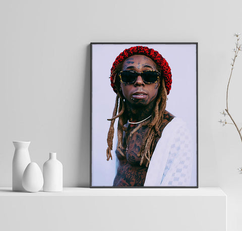 Lil Wayne Poster, Hip Hop Poster, Weezy Home Decor, Rap Wall Art, Music Poster, Custom Poster, Canvas Poster, Rolled Canvas, Wall Art