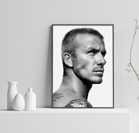 David Beckham Poster, Beckham Art, Football Poster, Manchester United Art, Canvas Poster, Rolled Canvas, Home Decoration, Wall Art