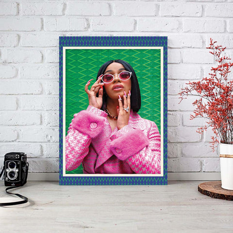 Cardi B Canvas, Wet Ass Pussy Poster, Wap Print, Music Poster, Wall Art, Gift Poster, Home Decor, Canvas Print, Gift for him, Gift for her