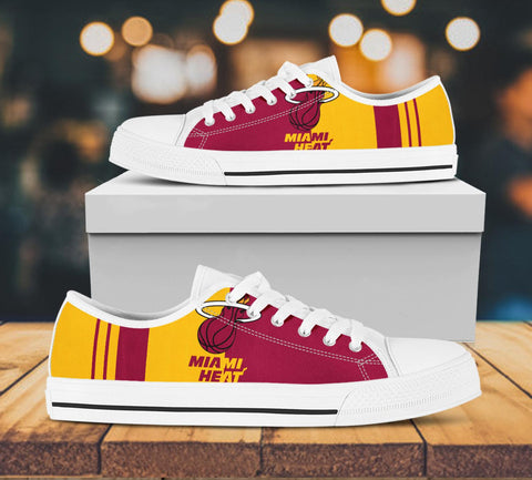 Miami Heat Custom Lowtop, Basketball Custom Shoes, Sport Lowtop, Canvas Shoes, Canvas Lowtop, Unisex Shoes, Gift Birthday